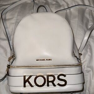 Michael Kors White Backpack